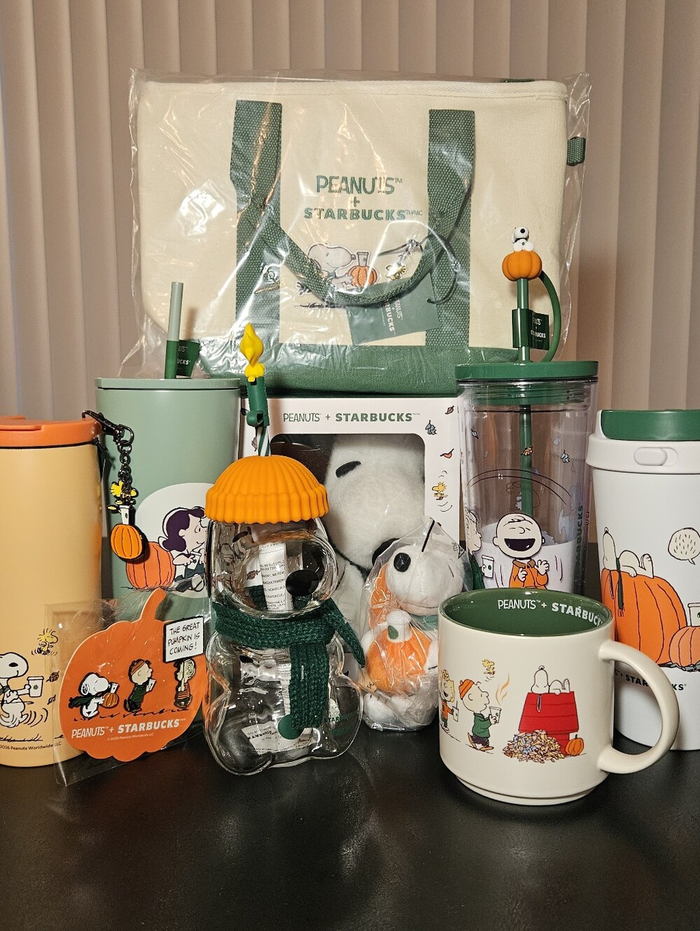 Snoopy Starbucks Full Collection Peanuts Tumbler Mug Plush Set Snoopy Cold Cup